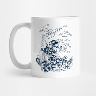 Tsunami manga japan style Mug